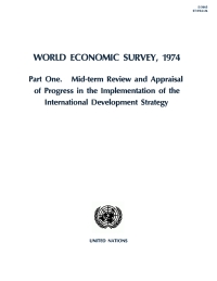 Cover image: World Economic Survey 1974 9789210452267