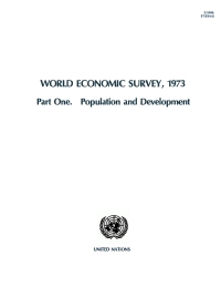 Cover image: World Economic Survey 1973 9789210452298