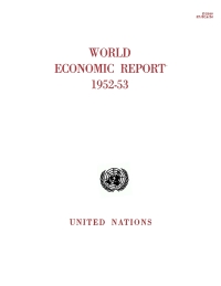 Cover image: World Economic Report 1952–1953 9789210452755