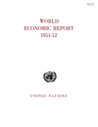 Cover image: World Economic Report 1951–1952 9789210452762