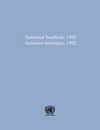 صورة الغلاف: Statistical Yearbook 1992, Thlrty-ninth Issue/Annuaire statistique 1992, Trente-neuvième édition 9789211613773