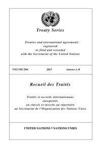 صورة الغلاف: Treaty Series 2966/Recueil des Traités 2966 9789219009158