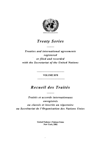 صورة الغلاف: Treaty Series 2078/Recueil des traités 2078 9789219000872