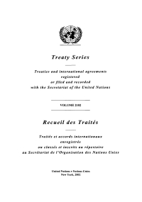 Cover image: Treaty Series 2102/Recueil des traités 2102 9789219001091