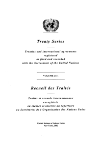 صورة الغلاف: Treaty Series 2111/Recueil des traîtés 2111 9789219000605