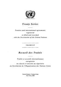 صورة الغلاف: Treaty Series 2137/Recueil des traîtés 2137 9789219001169
