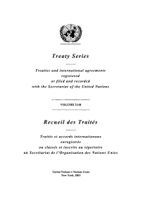 Imagen de portada: Treaty Series 2140/Recueil des traités 2140 9789219001190