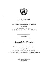 صورة الغلاف: Treaty Series 2148/Recueil des traités 2148 9789219001381