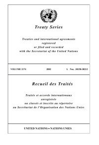 صورة الغلاف: Treaty Series 2174/Recueil des Traités 2174 9789219001527