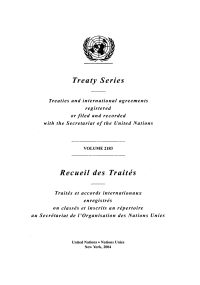 صورة الغلاف: Treaty Series 2183/Recueil des Traités 2183 9789219001800