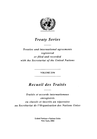 Cover image: Treaty Series 2194/Recueil des traités 2194 9789219001756