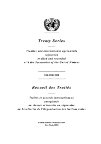 صورة الغلاف: Treaty Series 2198/Recueil des Traités 2198 9789219001626