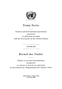 صورة الغلاف: Treaty Series 2224/Recueil des Traités 2224 9789219002463