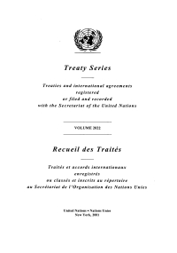 Omslagafbeelding: Treaty Series 2022/Recueil des traités 2022 9789210457378