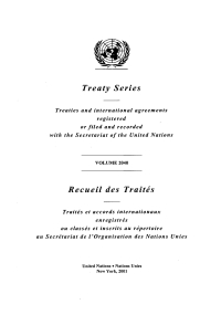 صورة الغلاف: Treaty Series 2040/Recueil des traités 2040 9789219000193