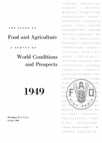 صورة الغلاف: The State of Food and Agriculture 1949