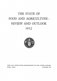 Imagen de portada: The State of Food and Agriculture 1952