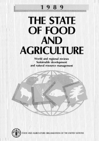 Cover image: The State of Food and Agriculture 1989