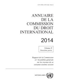 صورة الغلاف: Annuaire de la Commission du Droit International 2014, Vol. II, Partie 2 9789211303537