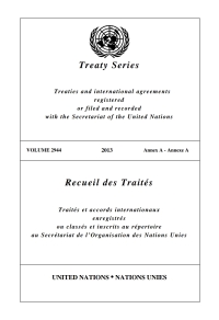 Cover image: Treaty Series 2944/Recueil des Traités 2944 9789219009455