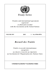 Omslagafbeelding: Treaty Series 2915/Recueil des Traités 2915 9789219009493