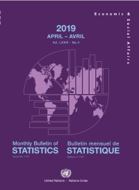 Cover image: Monthly Bulletin of Statistics, April 2019/Bulletin mensuel de statistique, Avril 2019 9789211591279