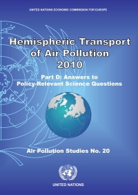 Imagen de portada: Hemispheric Transport of Air Pollution 2010 9789211170474