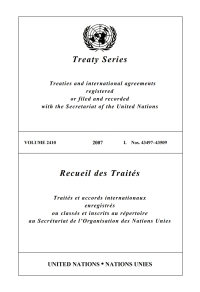 表紙画像: Treaty Series 2410/Recueil des Traités 2410 9789219003941