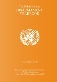Imagen de portada: United Nations Disarmament Yearbook 2008: Part I&II 9789211422672