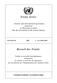 صورة الغلاف: Treaty Series 2416/Recueil des Traités 2416 9789219004610