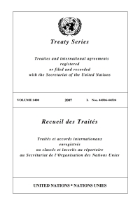 صورة الغلاف: Treaty Series 2480 2007/Recueil des Traités 2480 2007 9789219004672