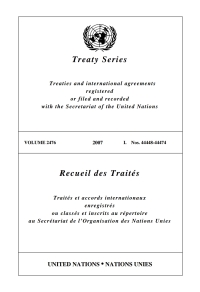 صورة الغلاف: Treaty Series 2476/Recueil des Traités 2476 9789219004450