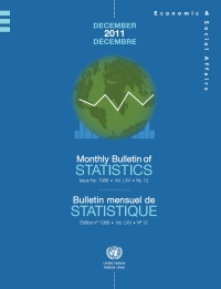 Omslagafbeelding: Monthly Bulletin of Statistics, December 2011/Bulletin mensuel de Statistique, décembre 2011 9789210612975