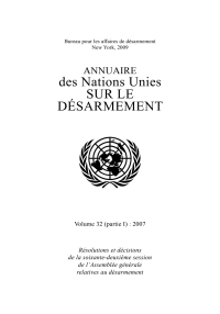 Cover image: Annuaire des Nations Unies sur le désarmement 2007 9789212421506