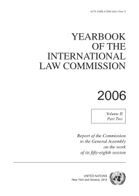 Cover image: Yearbook of the International Law Commission 2006, Vol. II, Part 2 9789211337983
