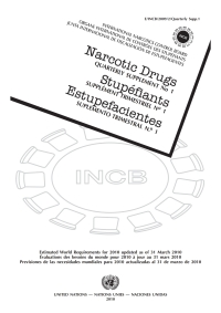Imagen de portada: Narcotic Drugs/Stupéfiants/Estupefacientes 9789210481397