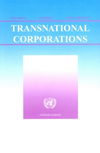 Imagen de portada: Transnational Corporations Vol.19 No.3, December 2010 9789211128215