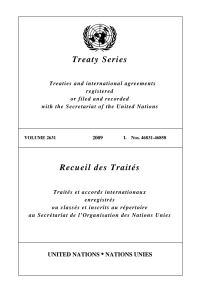 صورة الغلاف: Treaty Series 2631/Recueil des Traités 2631 9789219005938