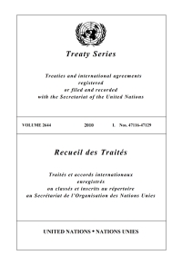 Imagen de portada: Treaty Series 2644/Recueil des Traités 2644 9789219006164