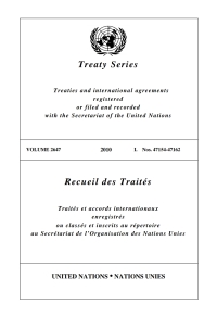 Omslagafbeelding: Treaty Series 2647/Recueil des Traités 2647 9789219006195