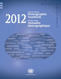 Imagen de portada: United Nations Demographic Yearbook 2012/Nations Unies Annuaire démographique 2012 63rd edition 9789210511063