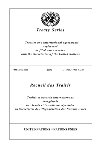 Cover image: Treaty Series Volume 2661/Recueil des Traités Volume 2661 9789219006386