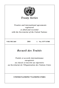 صورة الغلاف: Treaty Series 2665/Recueil des Traités 2665 9789219006423