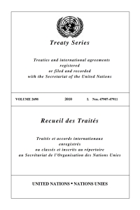 Cover image: Treaty Series 2698/Recueil des Traités 2698 9789219006720