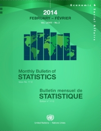 Cover image: Monthly Bulletin of Statistics, February 2014/Bulletin mensuel de Statistique, fevrier 2014 9789210613392