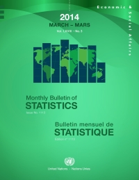 Imagen de portada: Monthly Bulletin of Statistics, March 2014/Bulletin mensuel de Statistique, mars 2014 9789210613408
