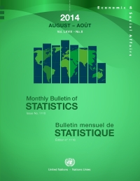 Imagen de portada: Monthly Bulletin of Statistics, August 2014/Bulletin Mensuel de Statistique, août 2014 9789210613453