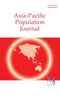 Cover image: Asia-Pacific Population Journal Vol. 28, No. 2, December 2013 9789211206678