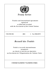 صورة الغلاف: Treaty Series 2814 / Recueil des Traités 2814 9789219008007
