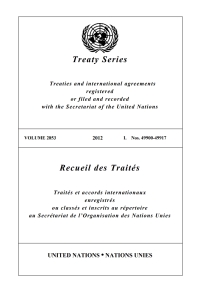 表紙画像: Treaty Series 2853 / Recueil des Traités 2853 9789219008250